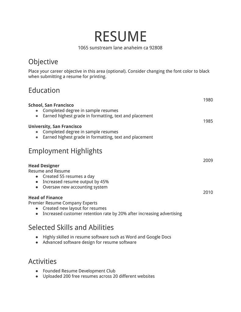Create An Impression With Your Resume Designed On Resume Builder